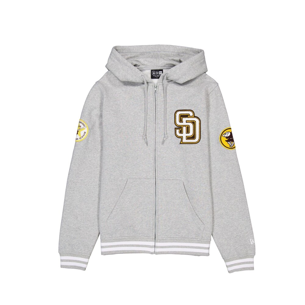 New Era San Diego Padres Gray Logo Select Full-Zip Hoodie - Size S